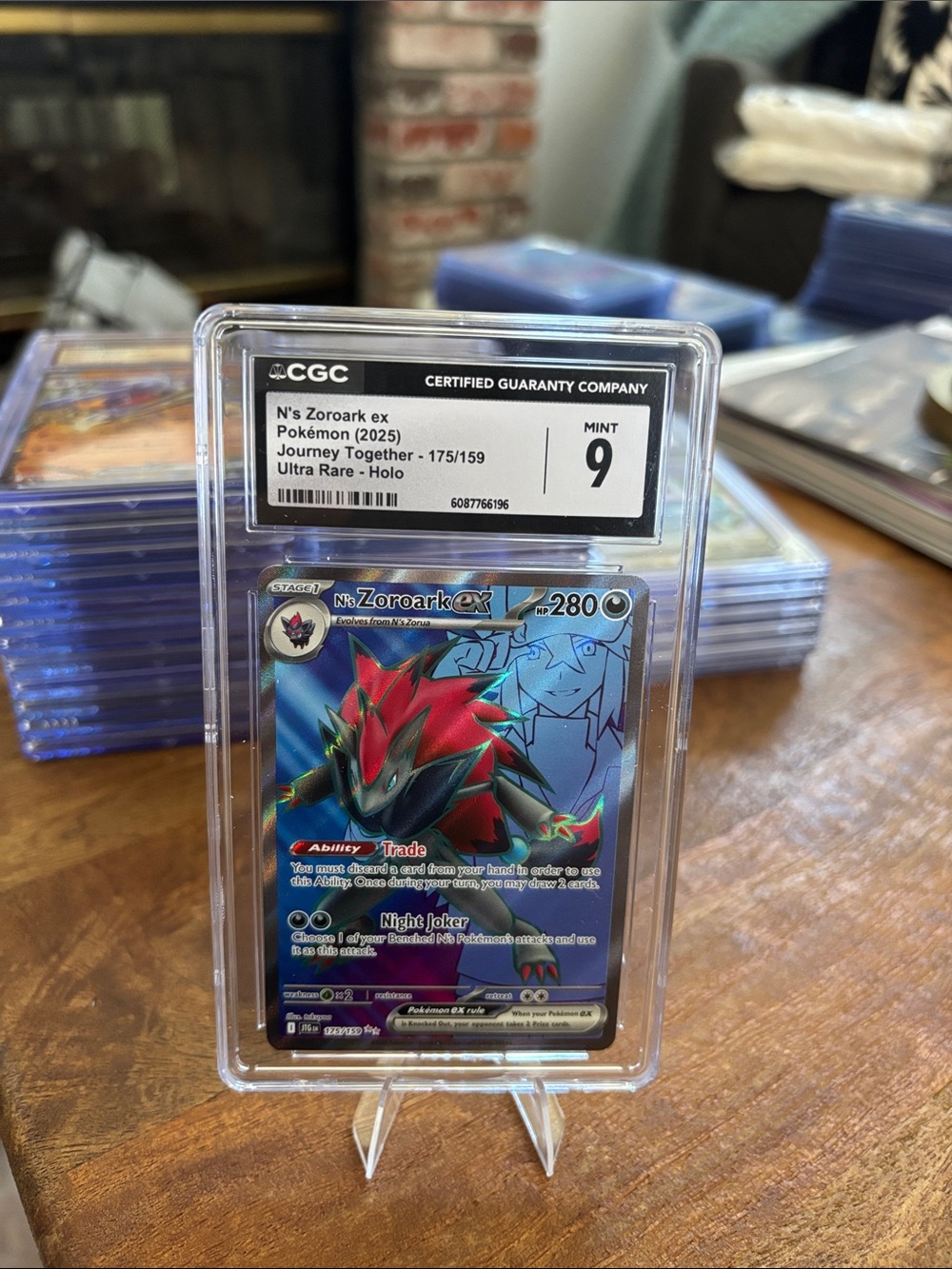 CGC 9 N’s Zoroark ex Ultra Rare Holo Pokemon Journey Together 175/159
